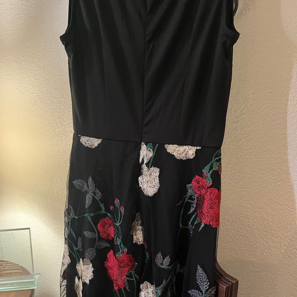 Elegant Black Floral Dress
